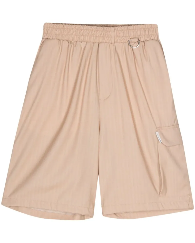 Family First Gestreifte Twill-Shorts - Nude Nude