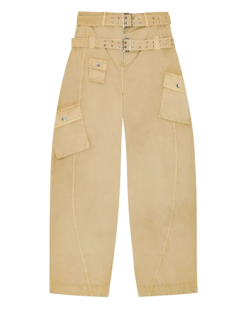 Ganni Hose mit aufgesetzter Tasche - Nude Nude