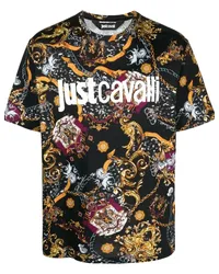 Just Cavalli T-Shirt mit grafischem Print Schwarz