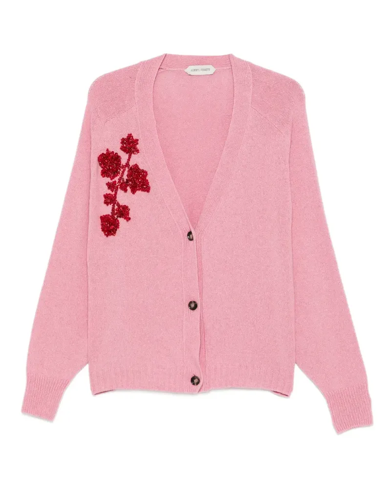 Alberta Ferretti Cardigan mit Perlen - Rosa Rosa