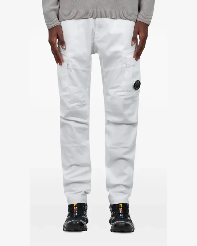 C.P. Company Hose mit aufgesetzter Tasche - Weiß Weiß