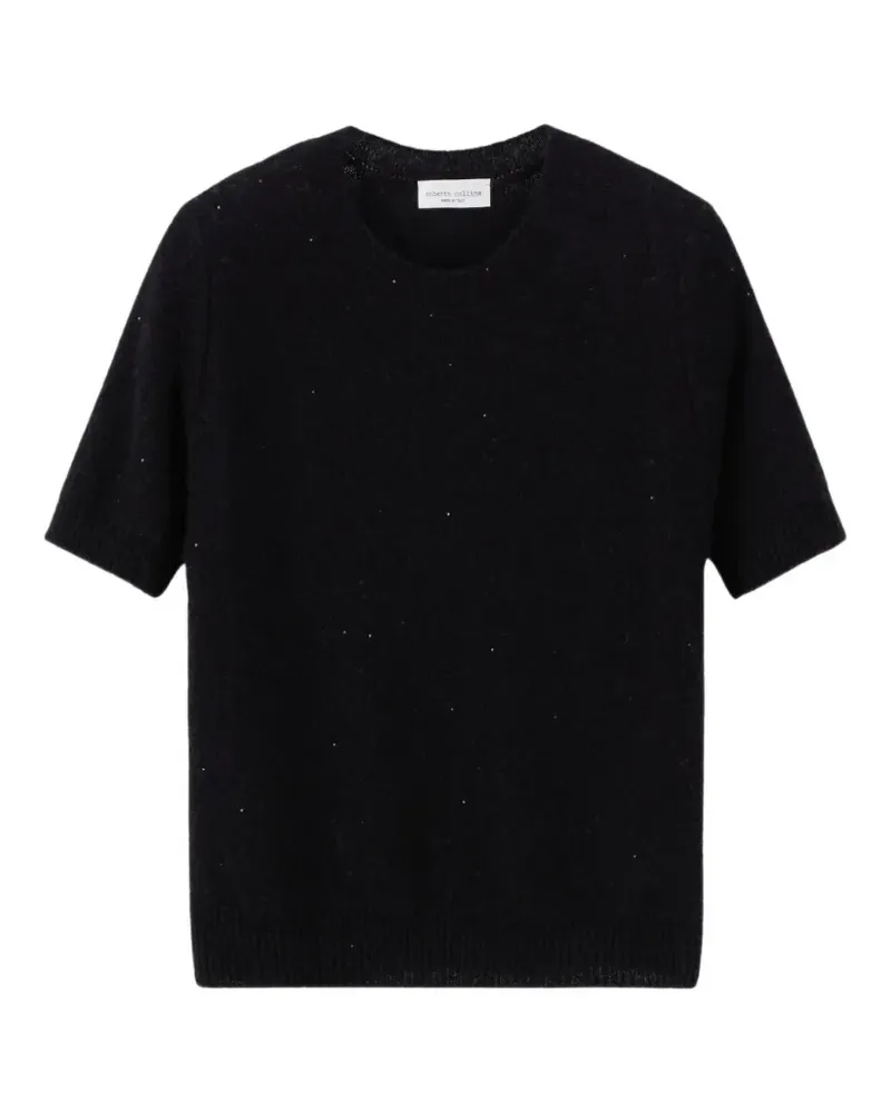 Roberto Collina sequin-embellished T-shirt - Schwarz Schwarz