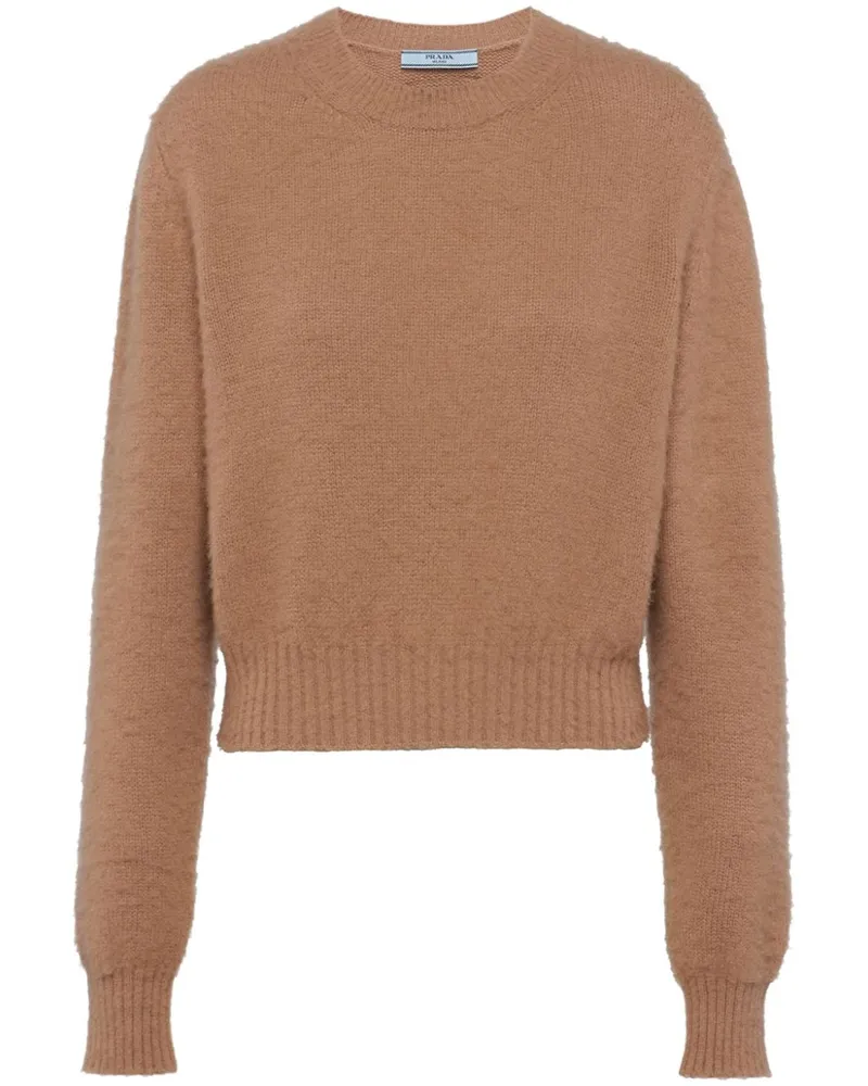 Prada Kaschmirpullover mit rundem Ausschnitt - Nude Nude