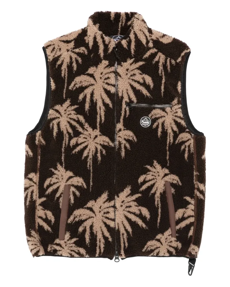 MAUNA KEA palm-print zip-fastening gilet - Braun Braun