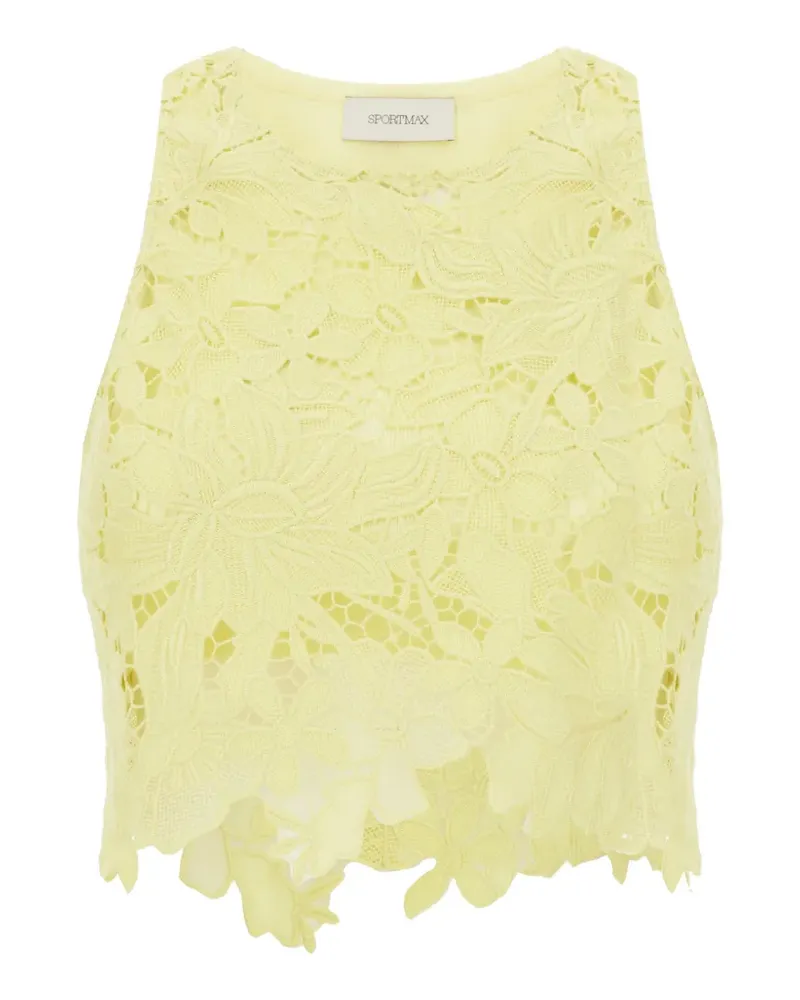 SPORTMAX macramé top - Gelb Gelb
