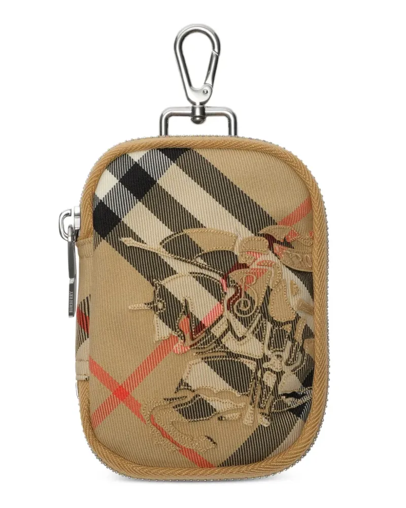 Burberry Kariertes Portemonnaie - Nude Nude