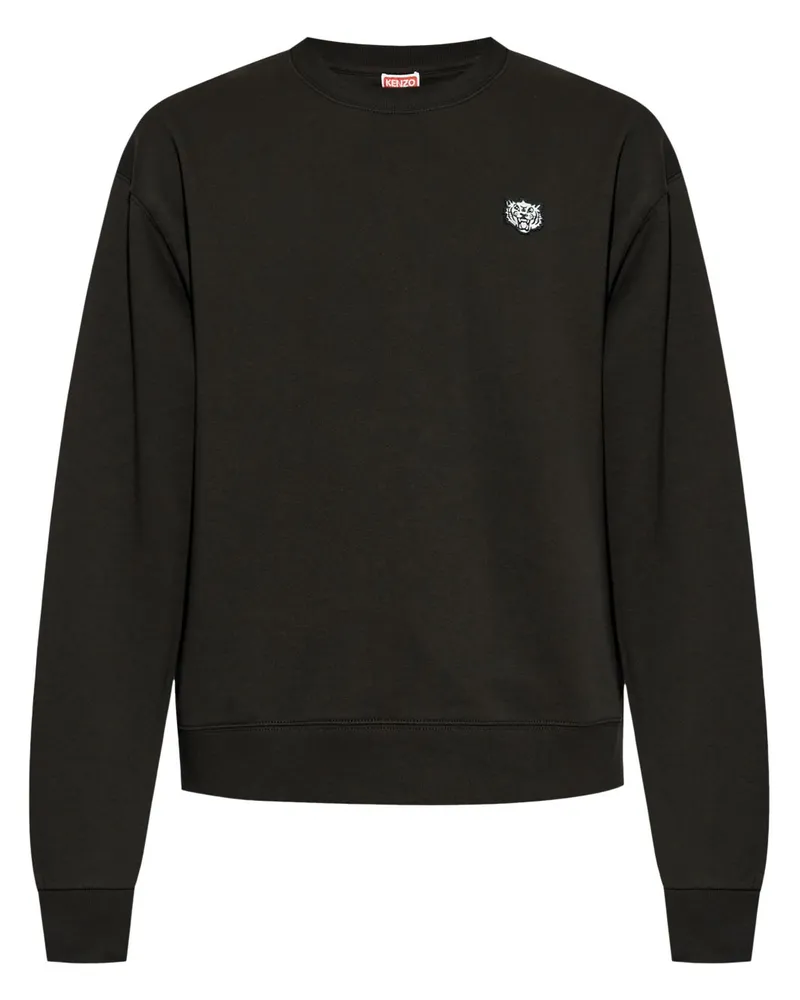 Kenzo Sweatshirt mit Logo-Patch - Schwarz Schwarz