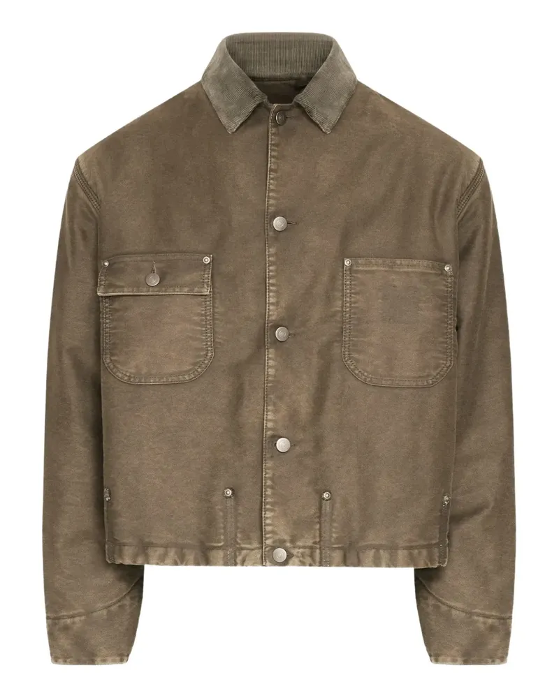 Maison Margiela corduroy-collar jacket - Braun Braun