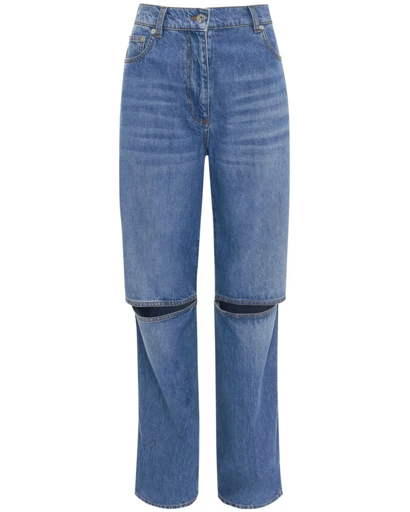 J.W.Anderson Straight-Leg-Jeans mit Cut-Outs Blau