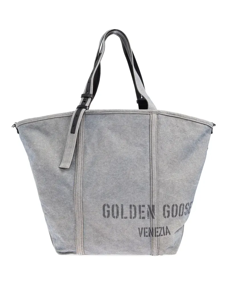 Golden Goose Handtasche mit Logo-Print - Grau Grau
