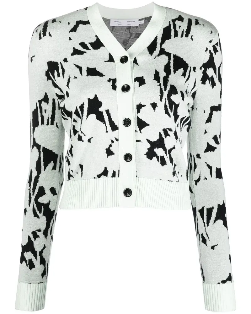 Proenza Schouler Cardigan mit durchgehendem Blumen-Print - Grün Grün