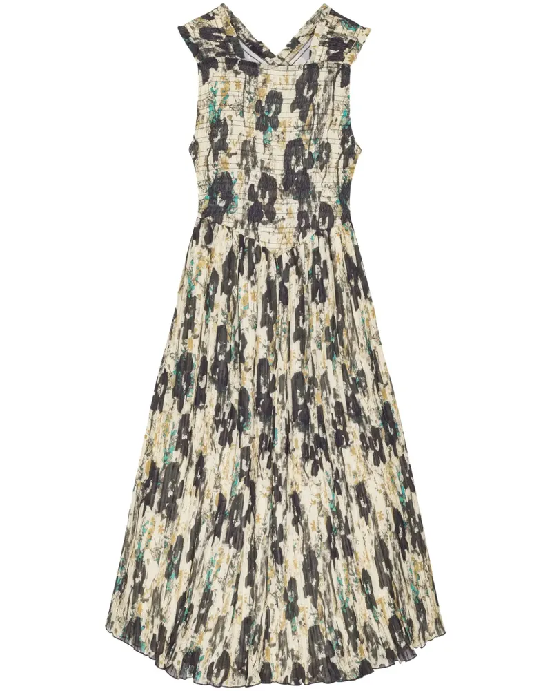 Ganni Kleid mit Blumen-Print - Nude Nude