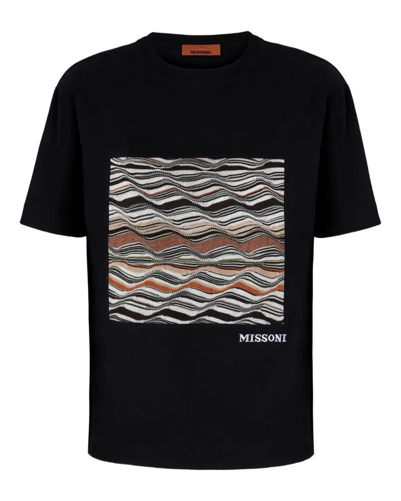 Missoni T-Shirt mit Wellenmuster - Schwarz Schwarz