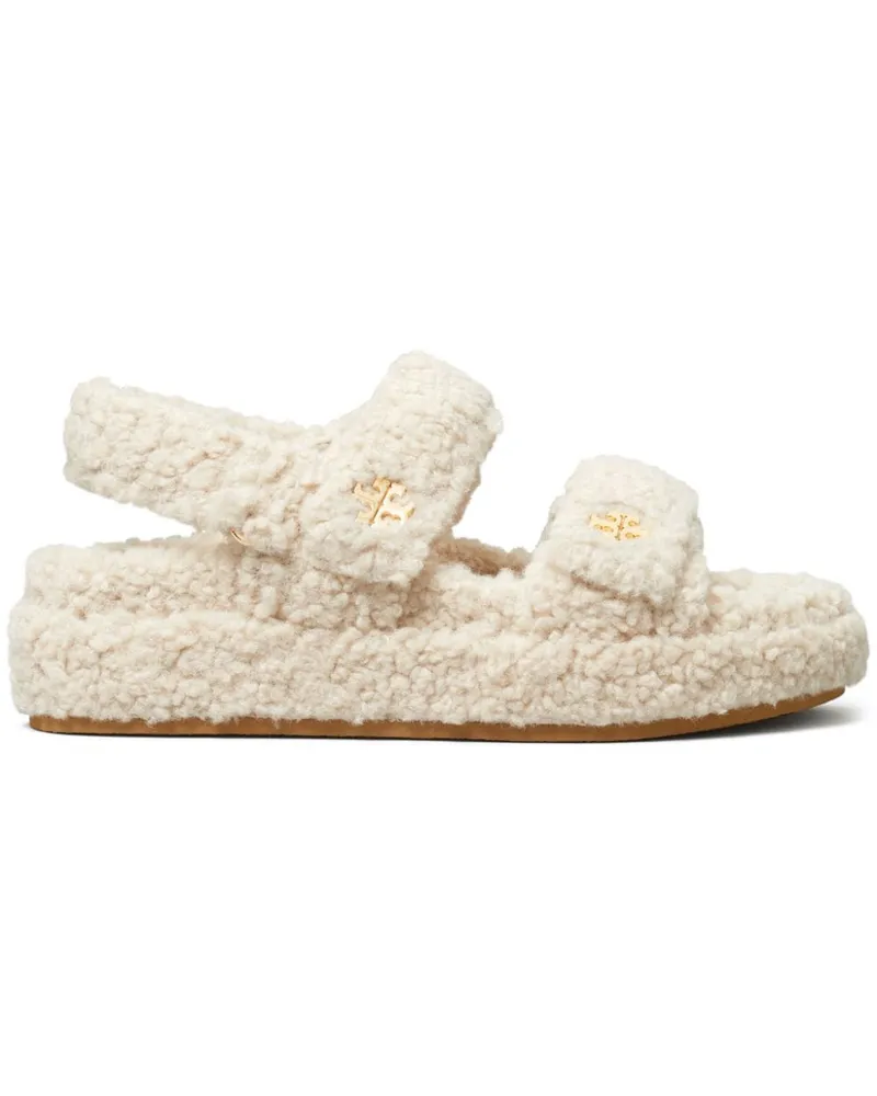 Tory Burch Kira Sandalen aus Faux Shearling - Nude Nude