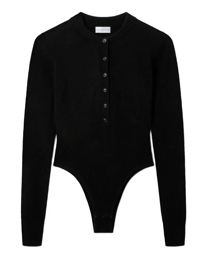 Stella McCartney Oberteil mit Cut-Outs und Knopfleiste - Schwarz Schwarz