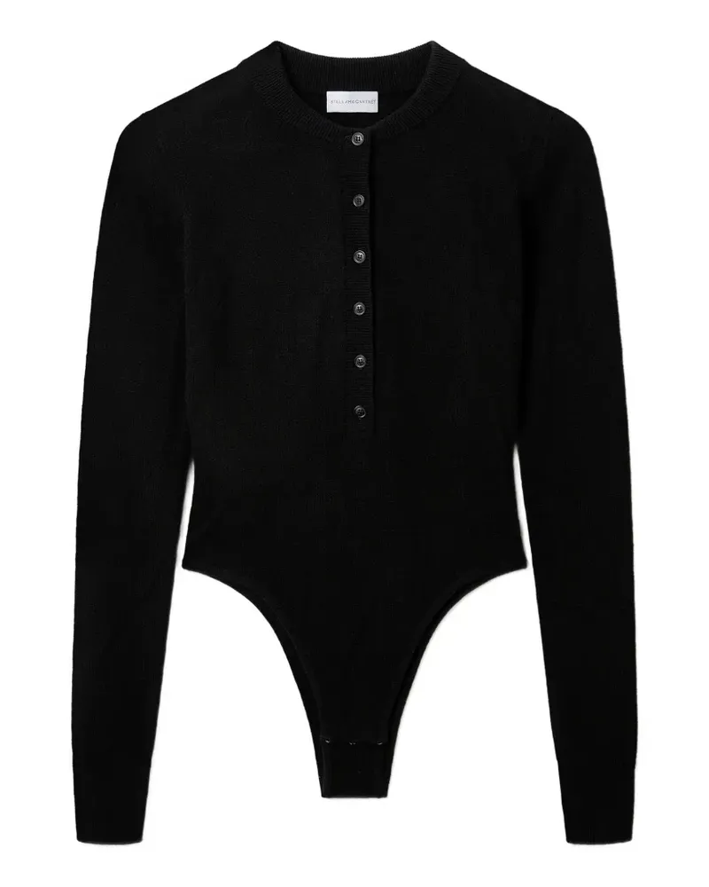 Stella McCartney button-placket cut-out top - Schwarz Schwarz