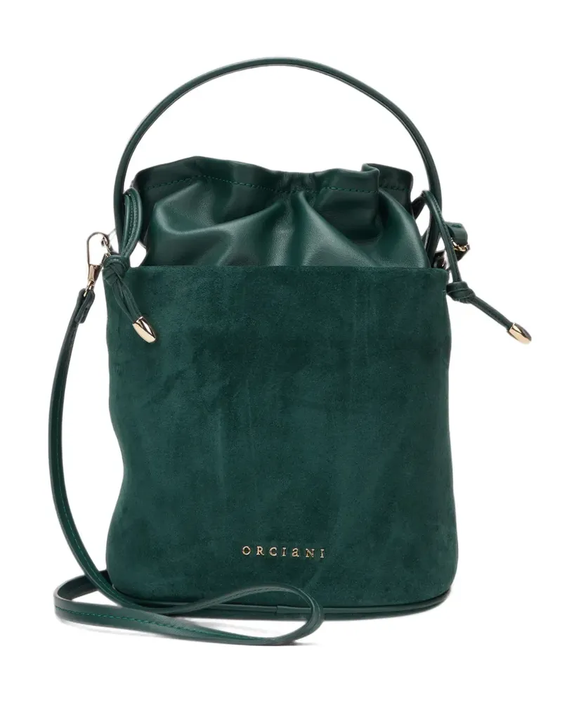 Orciani small Her-O Peach Oro suede bucket bag - Grün Grün