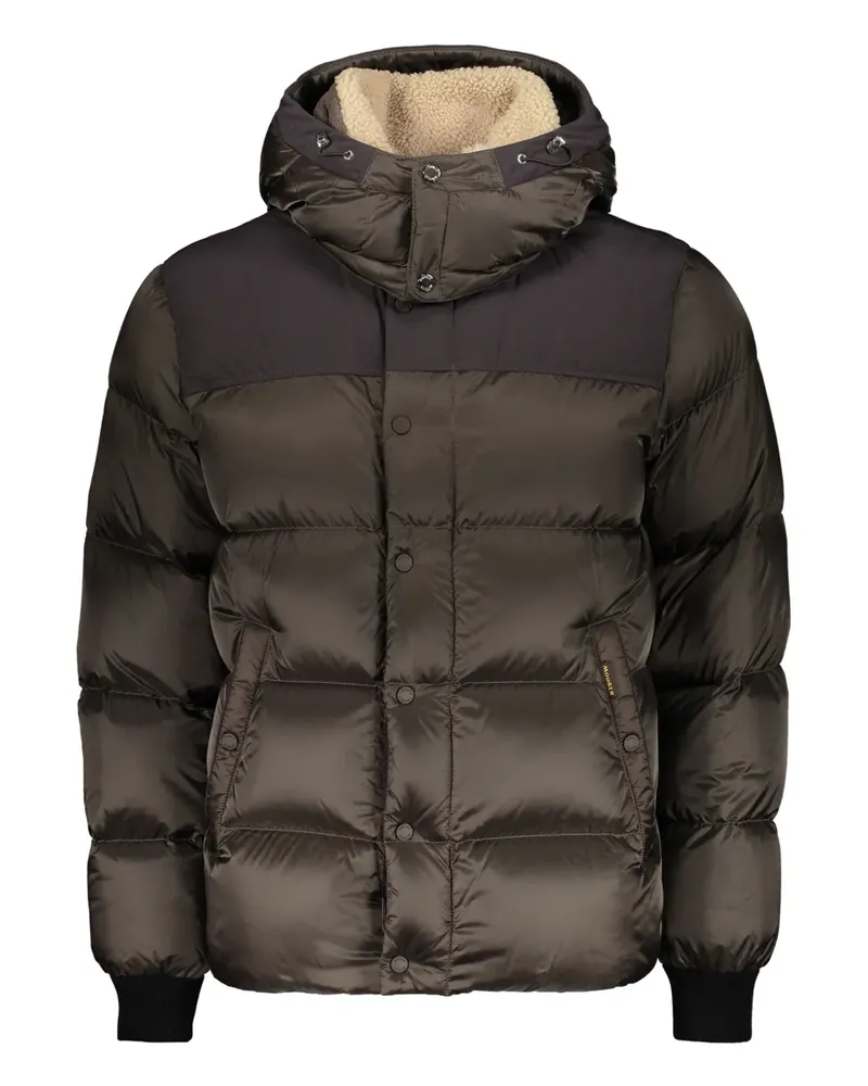 MOORER Gefütterte Jacke mit Logo-Patch - Braun Braun