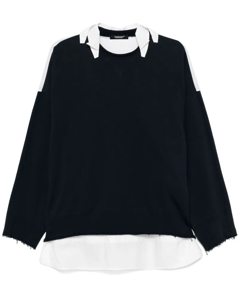 Undercover Sweatshirt im Patchwork-Design - Blau Blau