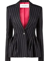 Nina Ricci Blazer mit Nadelstreifen Schwarz