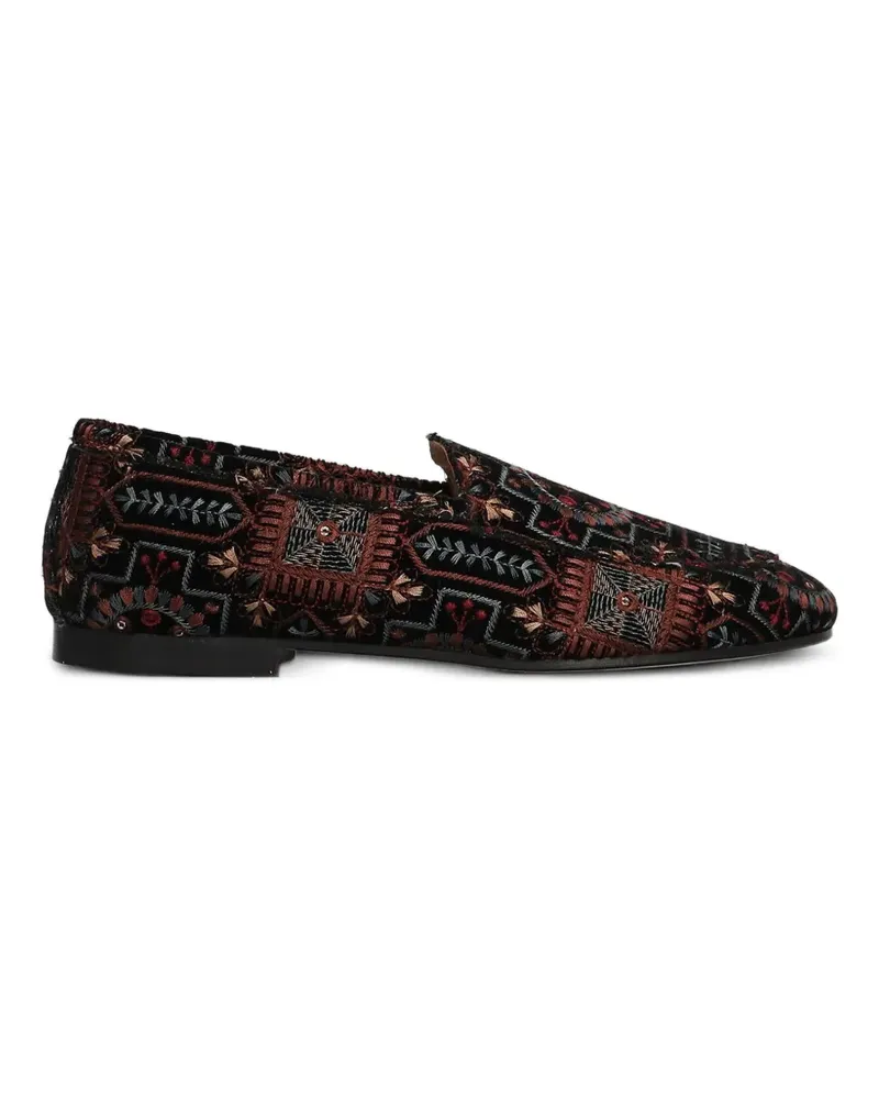 Anniel Bestickte Loafer - Schwarz Schwarz