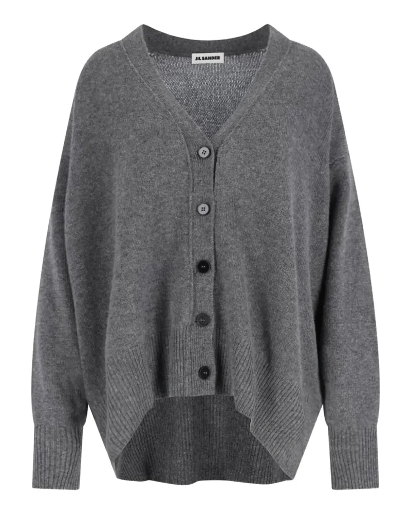 Jil Sander Geknöpfter Cardigan mit V-Ausschnitt - Grau Grau