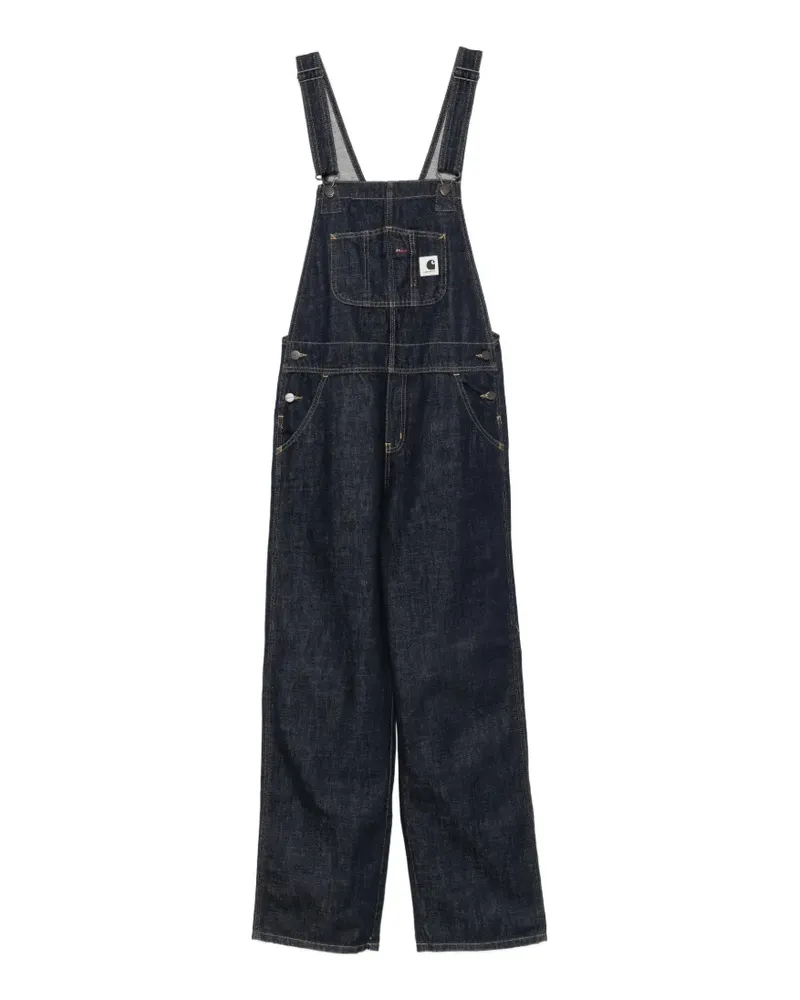 Carhartt WIP Jeans-Latzhose mit Logo-Patch - Blau Blau