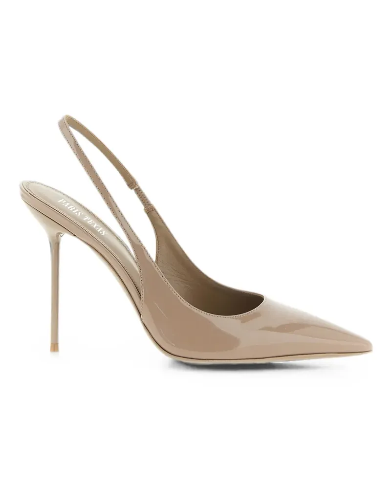 Paris Texas Lidia patent-leather slingback pumps - Nude Nude