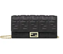 Baguette Portemonnaie mit Kette - Schwarz