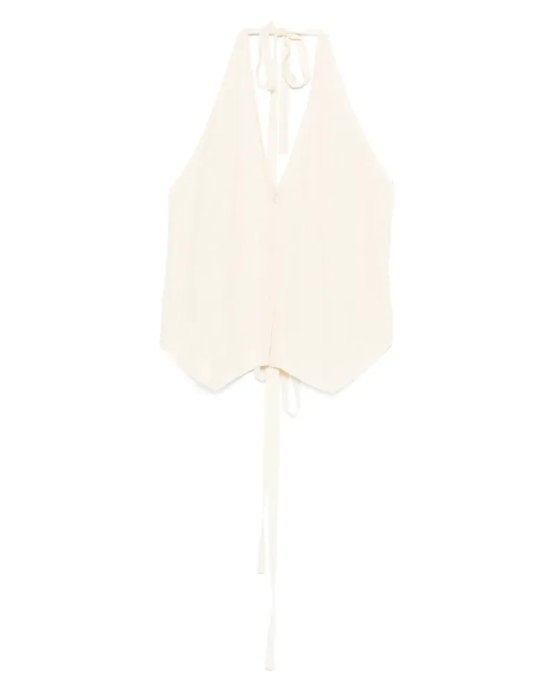 Joseph Geknöpftes Neckholder-Top - Nude Nude