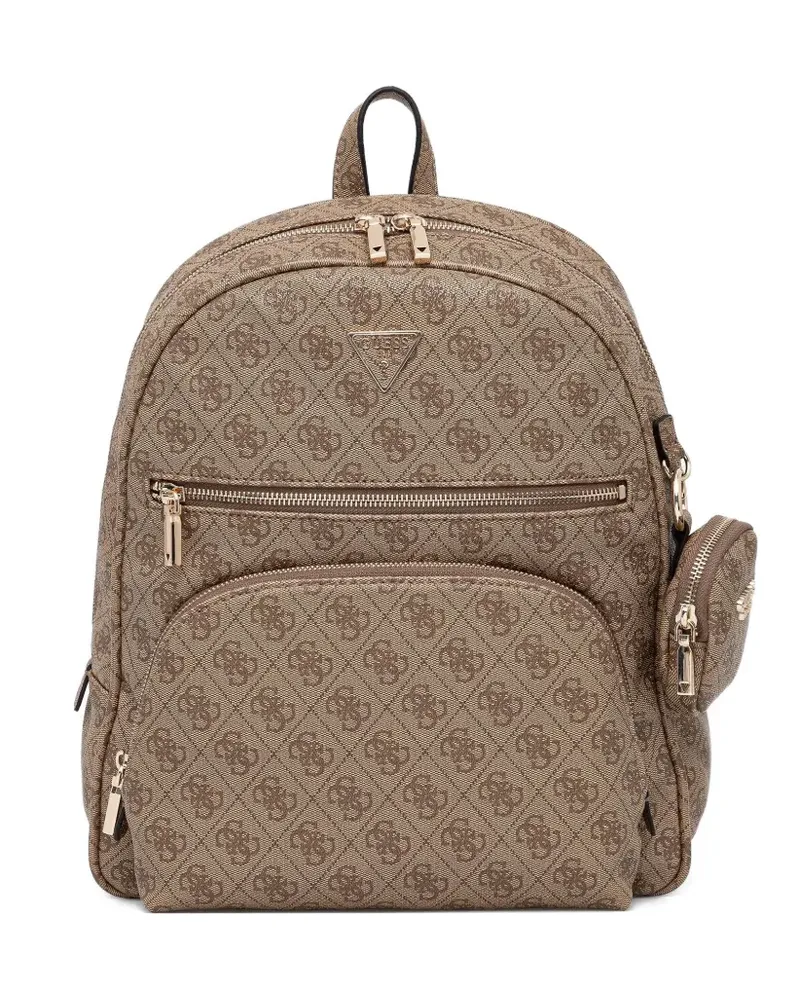 Guess logo-pattern backpack - Braun Braun