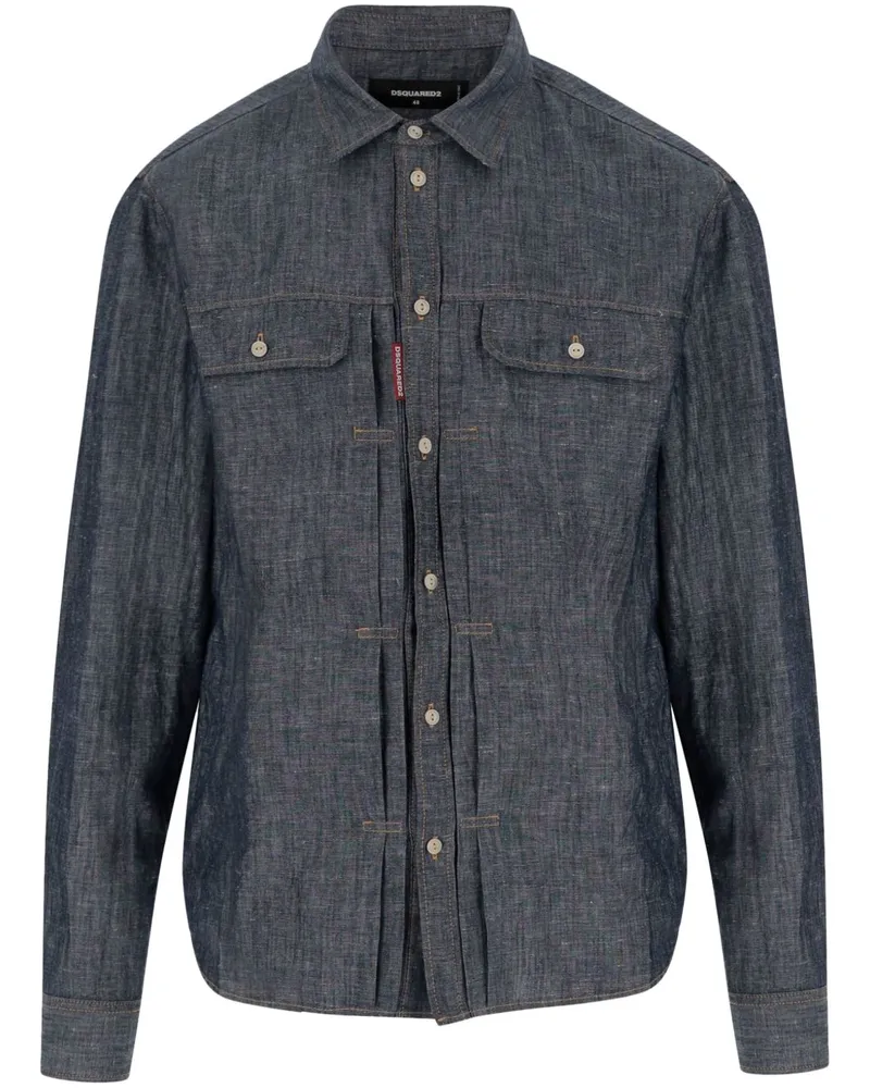 Dsquared2 Hemd aus Chambray - Blau Blau