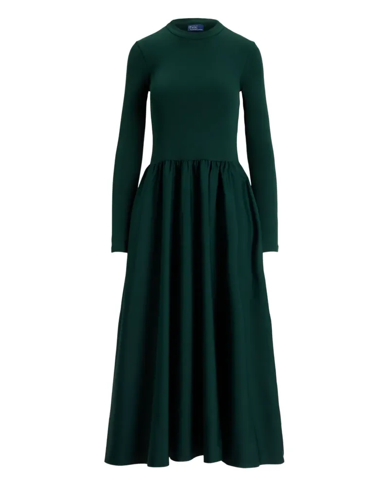 Ralph Lauren Gerafftes Midikleid - Grün Grün