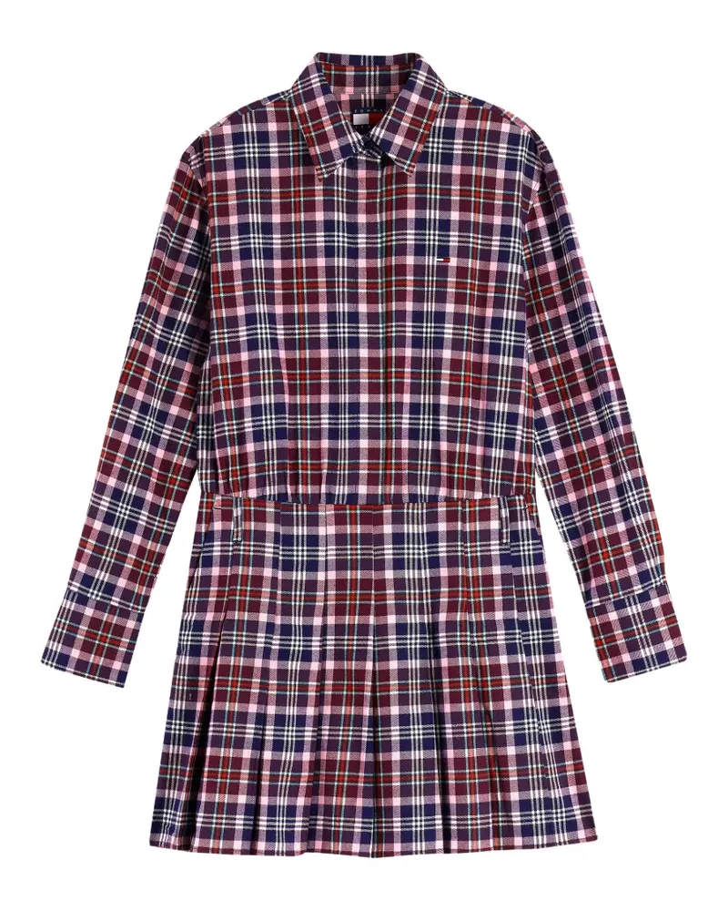 Tommy Hilfiger check-print pleated mini dress - Blau Blau