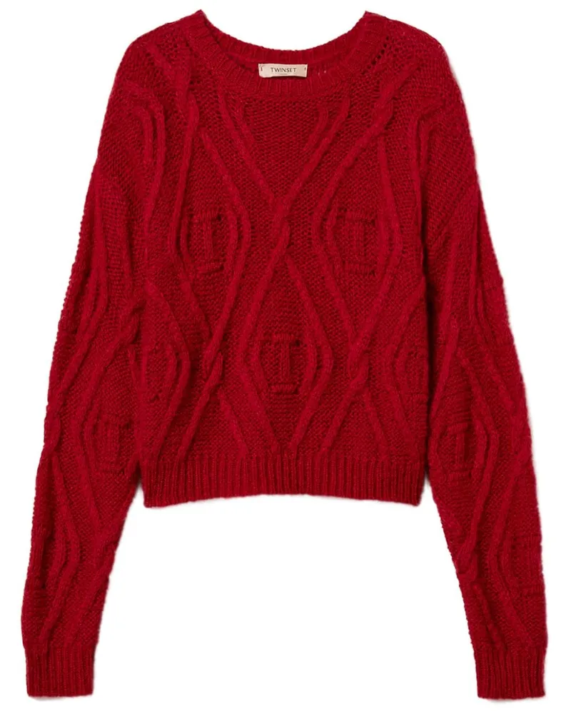 Twin-Set Pullover mit tiefen Schultern - Rot Rot