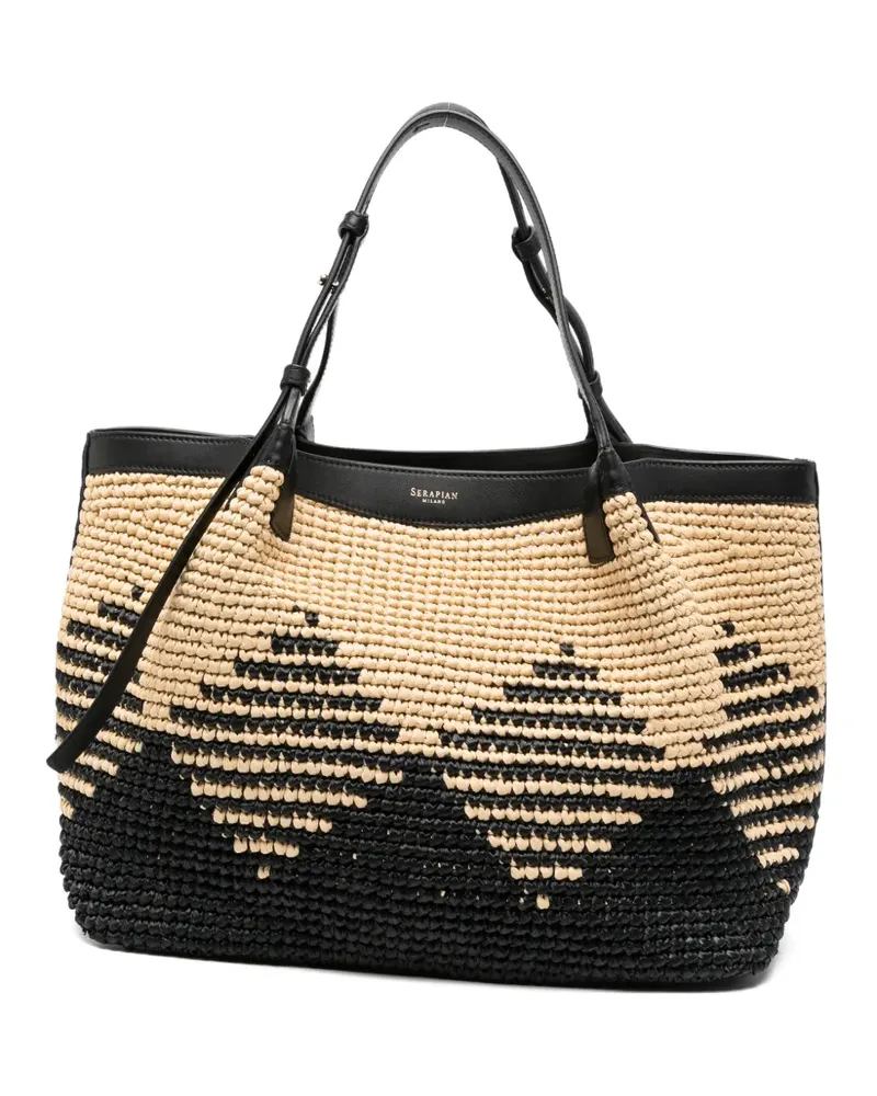 Serapian Secret Tote Bag mit Mosaik - Nude Nude