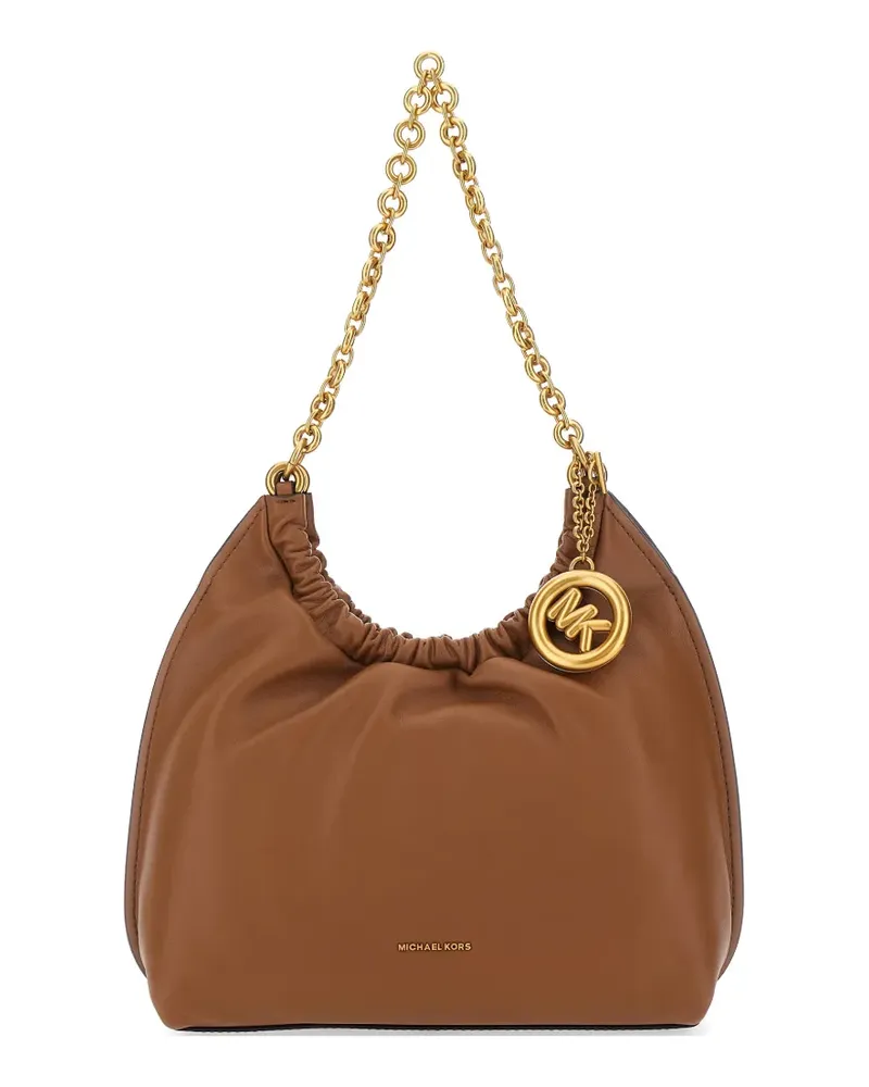 Michael Kors medium Indie chain logo shoulder bag - Braun Braun