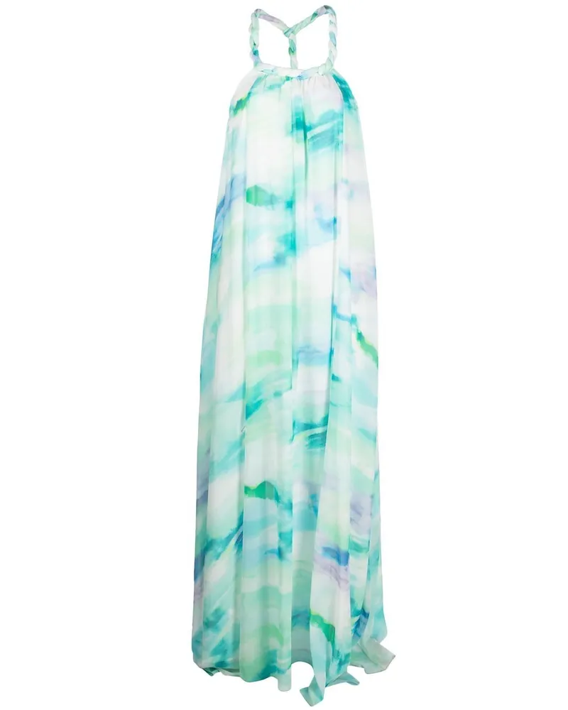 Patrizia Pepe Abito Chiffonkleid - Blau Blau