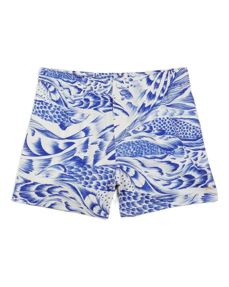 Osklen Badeshorts mit Pirarucu-Print - Blau Blau