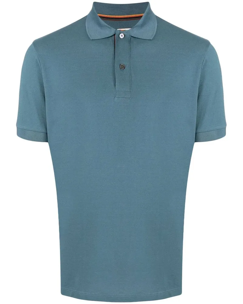 Paul Smith Poloshirt mit Streifendetail - Blau Blau