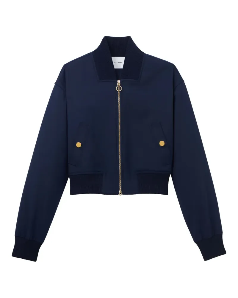 ST. JOHN Dakota Cropped-Bomberjacke - Blau Blau