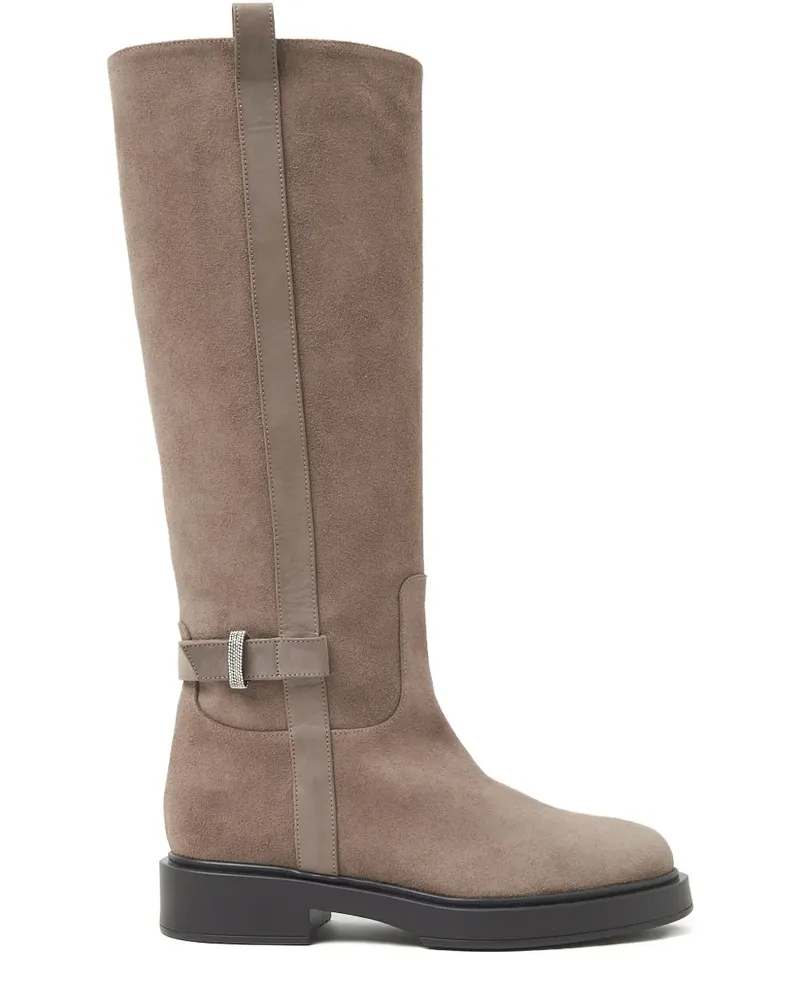 Peserico Stiefel aus Wildleder - Nude Nude