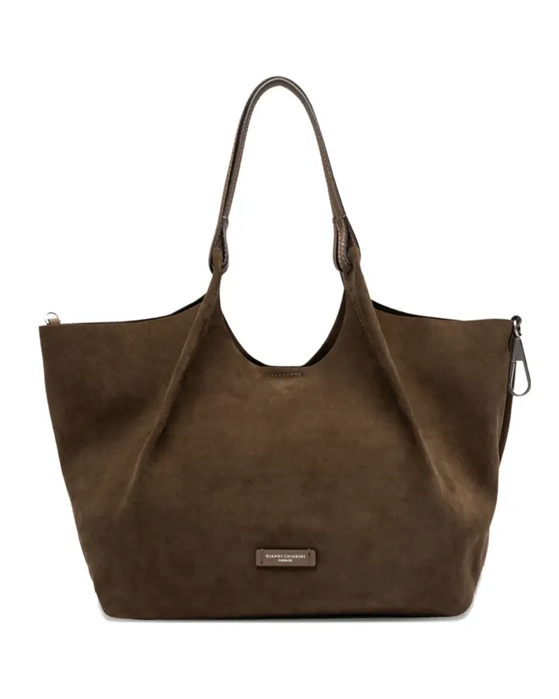 Gianni Chiarini Dua Schultertasche aus Wildleder - Braun Braun
