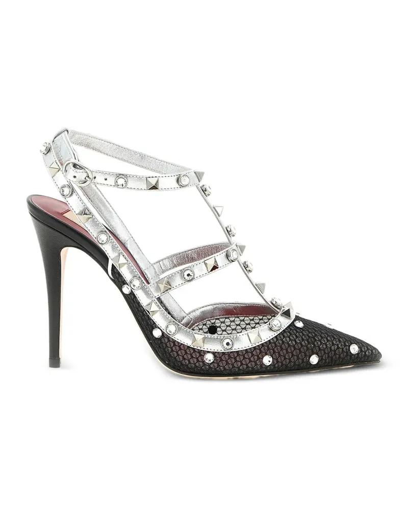 Valentino Garavani Rockstud crystal-embellished pumps - Silber Silber