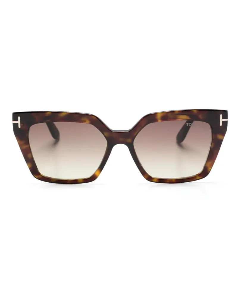Tom Ford Winona Sonnenbrille mit eckigem Gestell - Braun Braun