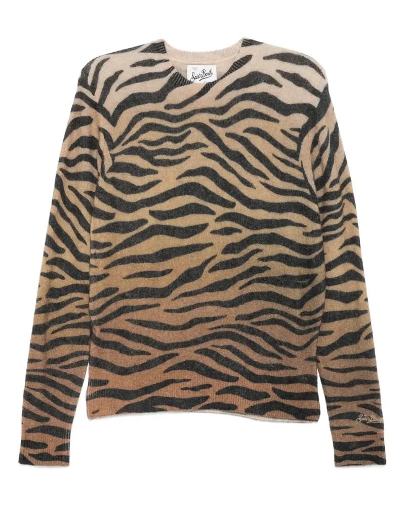 MC2 Saint Barth New Queen Pullover mit Animal-Print - Nude Nude