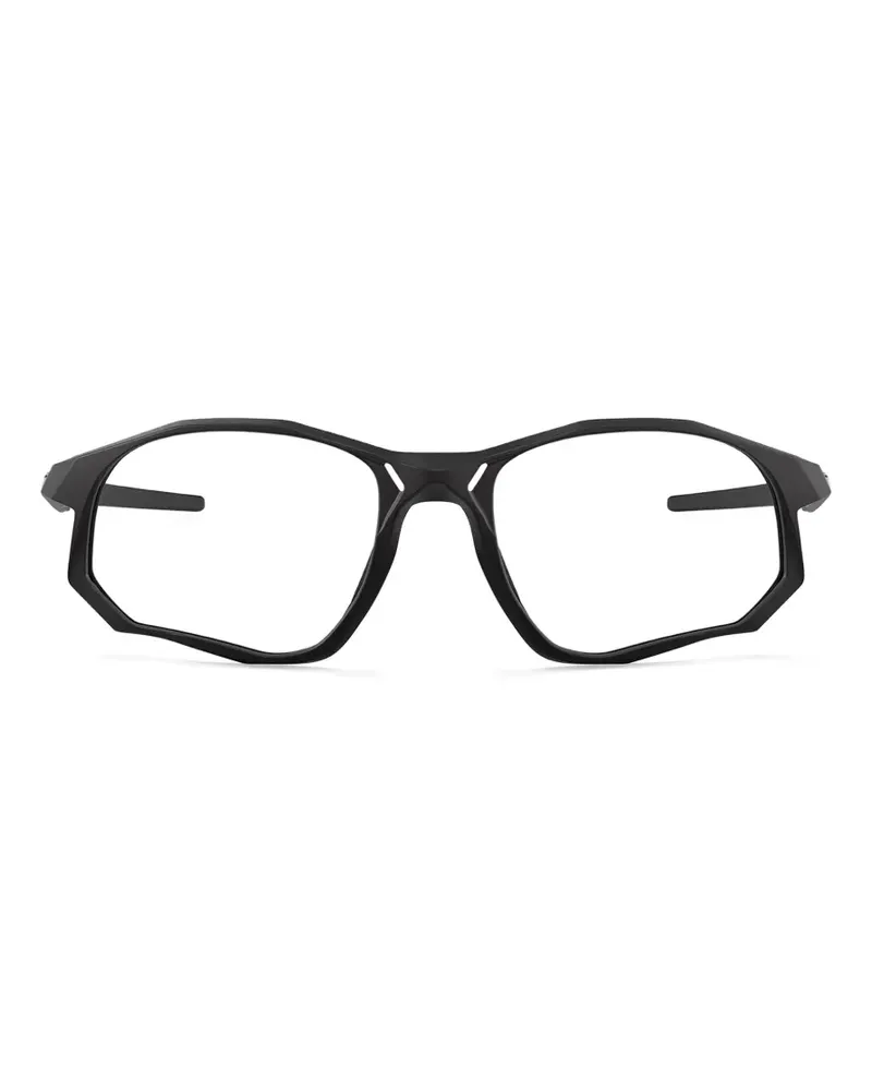 Oakley Trajectory geometric-frame glasses - Schwarz Schwarz