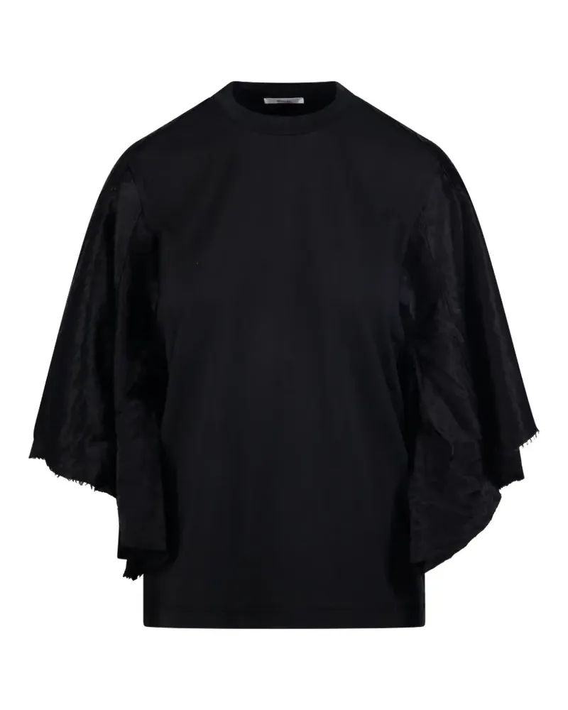 Haikure Flynn ruffled-sleeve T-shirt - Schwarz Schwarz