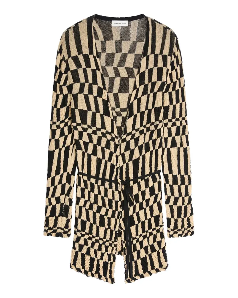 Dries van Noten Cardigan aus Jacquard - Schwarz Schwarz