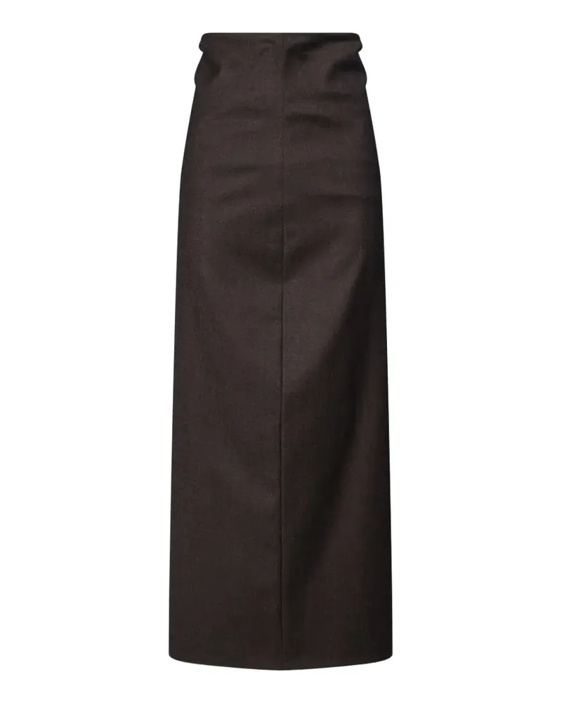 Antonelli Firenze Ippolito midi high-waisted gathered-back skirt - Braun Braun